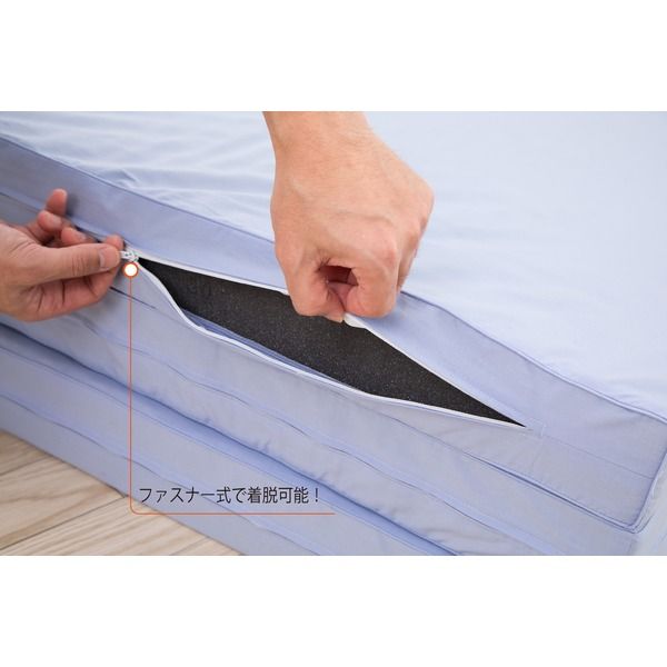 スーパSALE10倍&4時間限定10%OFF 西川 日本製 体圧分散 プロファイル凹凸で体を支えて 血管の圧迫をしづらくする高通気 快眠 三つ折り ウレタン 敷布団 シングルサイズ