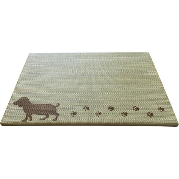 スーパSALE10倍&4時間限定10%OFF 国産い草使用 足快適プチたたみ ワルツ(犬/ブラウン)