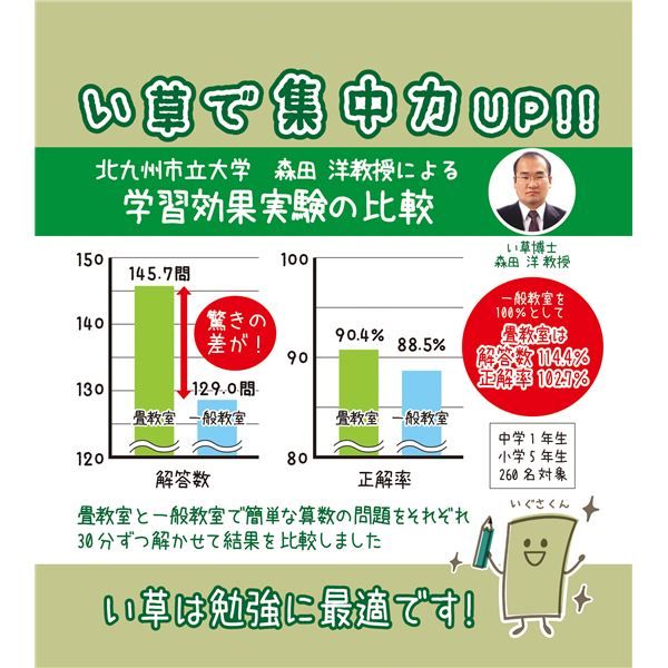 国産 い草ラグマット/絨毯 261×261cm ナチュラル×ブラック 抗カビ 消臭 ホットカーペット 床暖房対応 『イデア』代引NG