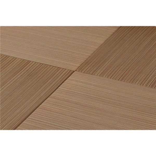 スーパSALE10倍&4時間限定10%OFF い草 置き畳/ユニット畳 【65×65×2.5cm ブラウン】 抗カビ 消臭 防音 クッション性 軽量 『紗彩 さや』 〔リビング〕【代引NG】