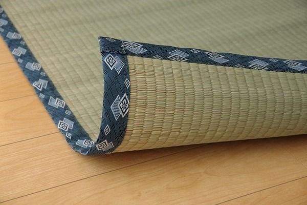 双目織 い草 上敷き/ラグマット 江戸間4.5畳 約261×261cm 日本製 撥水 抗菌 防臭 消臭 調湿機能付 耐久性抜群 〔リビング〕代引NG
