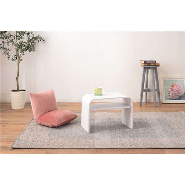 スーパSALE10倍&4時間限定10%OFF 座椅子 パーソナルチェア 幅38cm 1人掛け ソフトピンク 折りたたみ式 カックンリクライナー リビング ダイニング インテリア家具