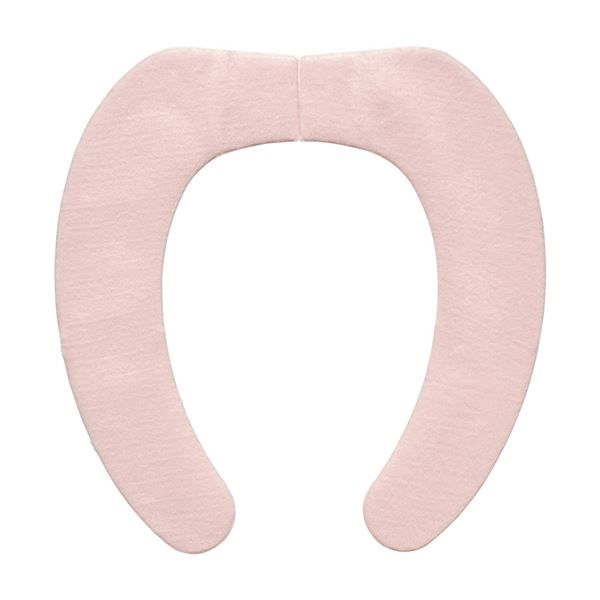 スーパSALE10倍&4時間限定10%OFF 吸着式 便座カバー/トイレカバー 【ボア ピンク】 約幅9.5cm 吸着便座シート ぴたQ 〔お手洗い 御手洗 オフィス 店舗〕