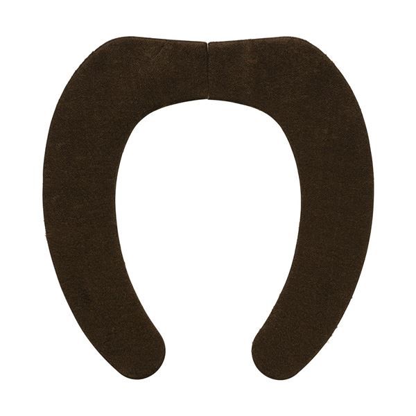 スーパSALE10倍&4時間限定10%OFF 吸着式 便座カバー/トイレカバー 【ボア ブラウン】 約幅9.5cm 吸着便座シート ぴたQ 〔お手洗い 御手洗 オフィス 店舗〕