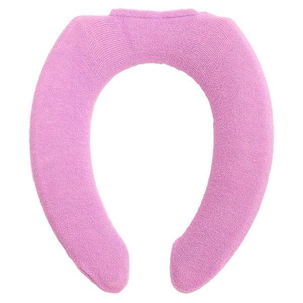 スーパSALE10倍&4時間限定10%OFF 便座カバー/トイレカバー 【U型便座カバー パープル 3個セット】 約幅9cm 洗える エトフトリア 〔お手洗い 御手洗〕