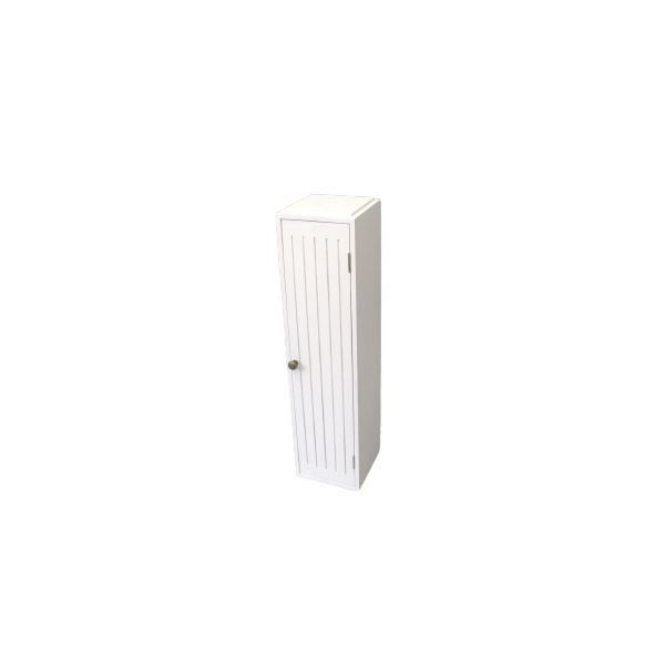 スーパSALE10倍&4時間限定10%OFF トイレラック トイレ収納 約幅15×奥行17×高さ60.5cm 扉タイプ ホワイト スタッキング de トイレ収納 お手洗い 御手洗