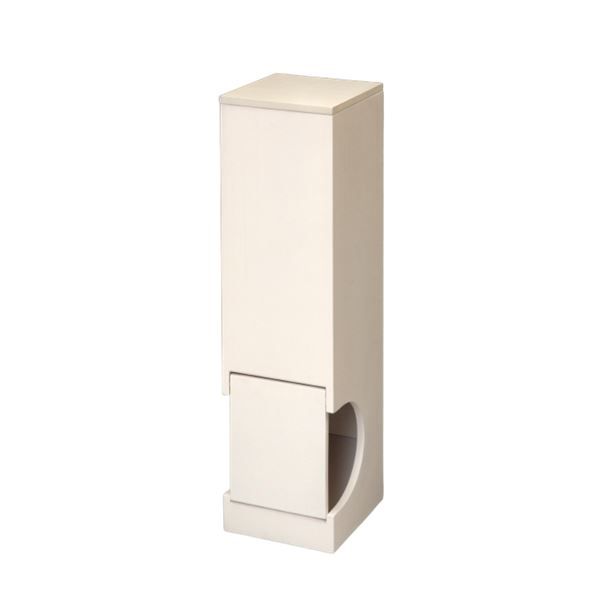 スーパSALE10倍&4時間限定10%OFF トイレラック トイレ収納 約幅14.5×奥行16×高さ54cm ホワイト ロールペーパーラック お手洗い 御手洗