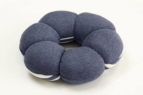 穴あきクッション/円座クション 花 約40cm 丸 ブラウン 低反発 ウレタン オールシーズン 〔リビング オフィス ドライブ〕代引NG