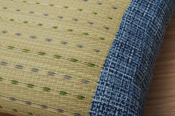 い草 枕/ピロー 約50×30cm ブルー 消臭 抗菌 防臭 小林製薬コバガード使用 シンプル ごろ寝 〔ベッドルーム リビング〕代引NG