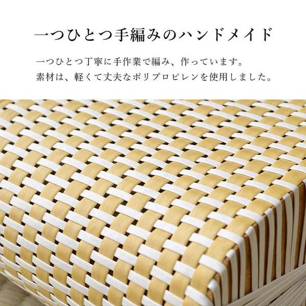 枕/ピロー 約30×20cm ベージュ 通気性 蒸れない ポリプロピレン 軽い 丈夫 手編み 〔リビング お昼寝〕代引NG