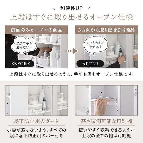スーパSALE10倍&4時間限定10%OFF 隙間収納ラック 収納家具 幅15cm ホワイト キッチン収納 洗面所収納 多段チェストタイプ 収納棚 収納ラック オープン棚 引き出し 収納 スリム 大容量【代引NG】