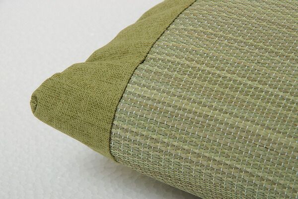 い草 枕/ピロー 無地 平枕 約50×30cm グリーン 高さ調整可 消臭 吸湿 調湿機能 日本製 〔ベッドルーム 寝室〕代引NG