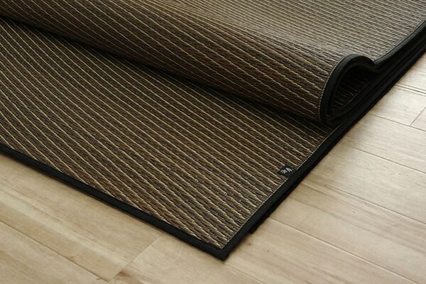 い草 ラグマット/絨毯 約191×250cm グリーン 日本製 抗菌 防臭 調湿 消臭 防滑機能 ウレタン 〔リビング〕代引NG