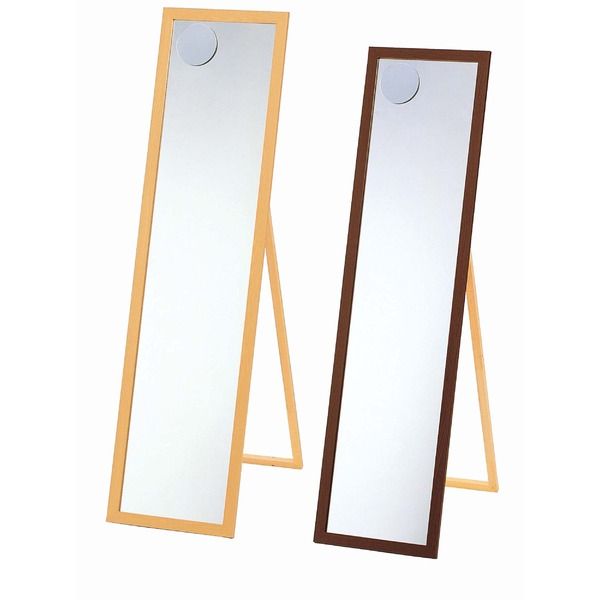 スーパSALE10倍&4時間限定10%OFF 5倍拡大鏡付姿見 4尺(スタンド付) ナチュラル
