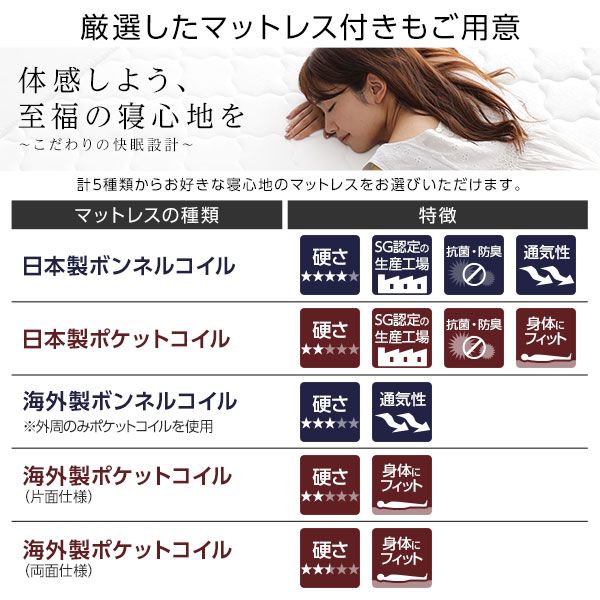 連結ベッド フロアベッド ワイドキング240 SD+SD 海外製ポケットコイルマットレス付き 片面仕様 ブラック 棚付き 宮付き 照明付き コンセント付き ローベッド 低床 ワイドキングベッド 日本製 国産フレーム代引NG