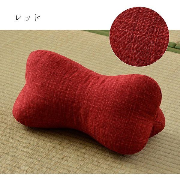 寝具 枕 くつろぐ もっちり 機能性 お昼寝 低反発チップ パイプ 日本製 ほね枕 足枕 約32×15cm 和モダン代引NG