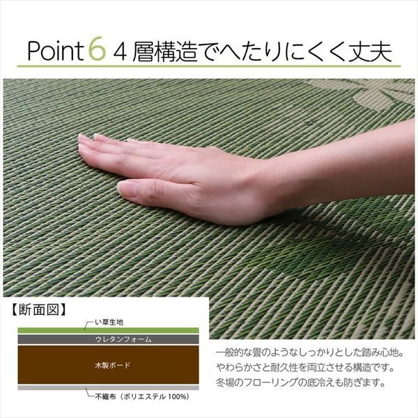 スーパSALE10倍&4時間限定10%OFF 国産 い草 日本製 置き畳 ユニット畳 簡単 和室 デザイン アレンジ オリジナル リーフ 約82×82cm 9P 9枚組【代引NG】