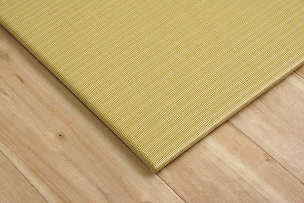 スーパSALE10倍&4時間限定10%OFF 日本製 水拭きできる ポリプロピレン 置き畳 ユニット畳 シンプル グリーン 約140×210cm(約70×70cm 同色6枚組)【代引NG】