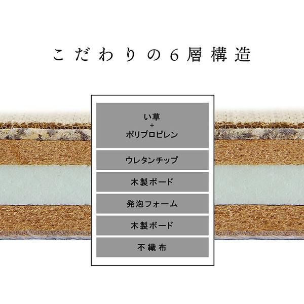 スーパSALE10倍&4時間限定10%OFF 置き畳 ユニット畳 和室 6層 約70×70×4.5cm 単品 防炎 軽量 い草 日本製 国産 置きたたみ イ草 畳マット ジョイントマット【代引NG】