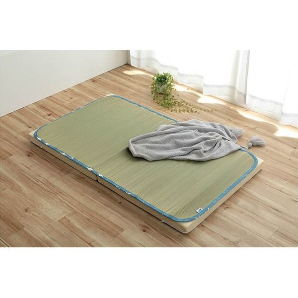 スーパSALE10倍&4時間限定10%OFF い草 シーツ 子供用 ベビー用 約70×120cm ブルー 星柄 日本製 国産 お昼寝 寝具【代引NG】