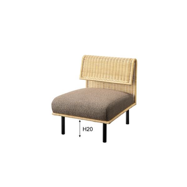スーパSALE10倍&4時間限定10%OFF ソファー パーソナルチェア 約幅60cm 1人掛け ナチュラル ラタン 木製 アイアン 組立品 リビング ダイニング