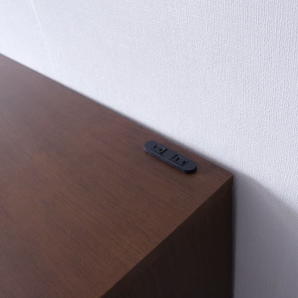 スーパSALE10倍&4時間限定10%OFF 収納棚 約幅120×奥行42.5×高さ87.5cm ブラウン オープンレール コンセント付き カウンター リビングボード ダイニング【代引NG】