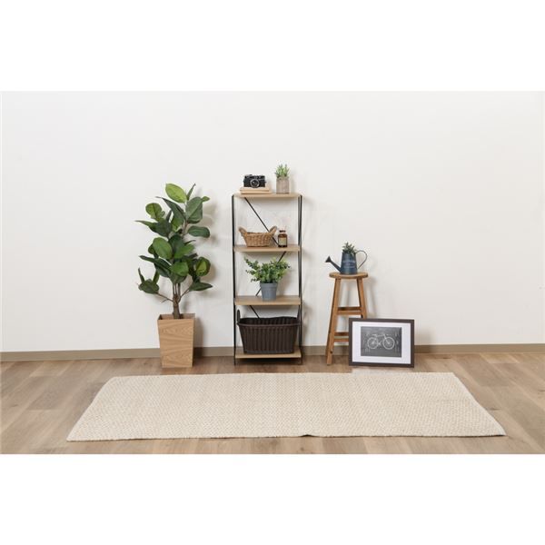 スーパSALE10倍&4時間限定10%OFF EZBOワイヤーラック4段 約420mm幅 OAK NA オークナチュラル 組立式【代引NG】