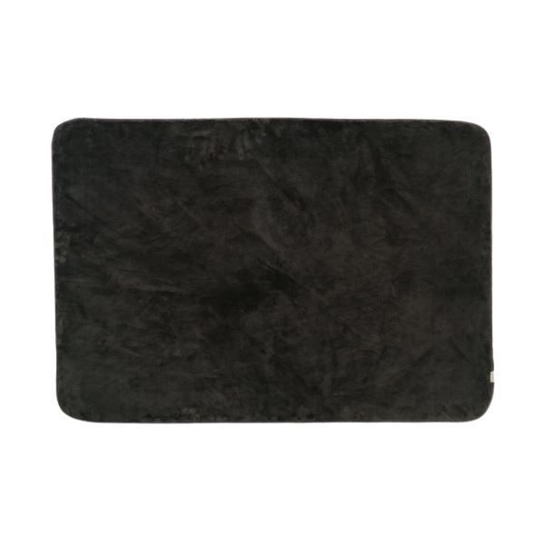 スーパSALE10倍&4時間限定10%OFF ハーフケット 約100×140cm ダークグレー ステッチ 吸湿発熱機能 もこもこあったか ブランケット リビング インテリア雑貨