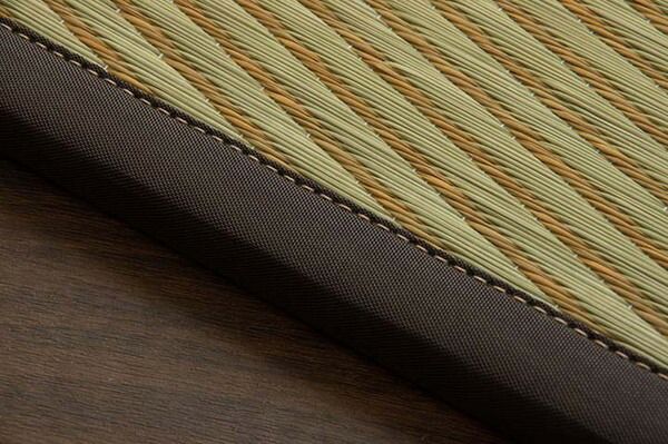 い草 ユニット畳/置き畳 【ブラウン 約82×82×1.7cm 9枚1セット】 正方形 軽量タイプ 抗菌 防臭 消臭 調湿 ニール 半畳 市松 〔リビング〕【代引NG】
