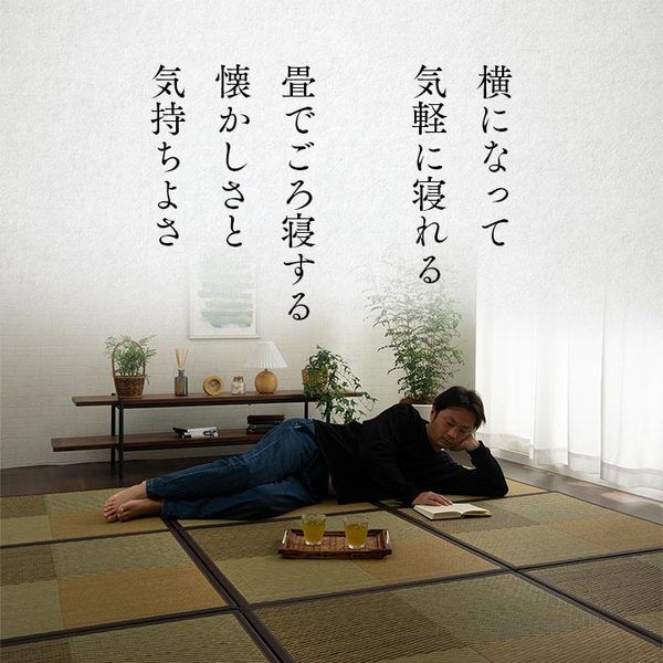 い草 ユニット畳/置き畳 【ブラウン 約82×82×1.7cm 9枚1セット】 正方形 軽量タイプ 抗菌 防臭 消臭 調湿 ニール 半畳 市松 〔リビング〕【代引NG】