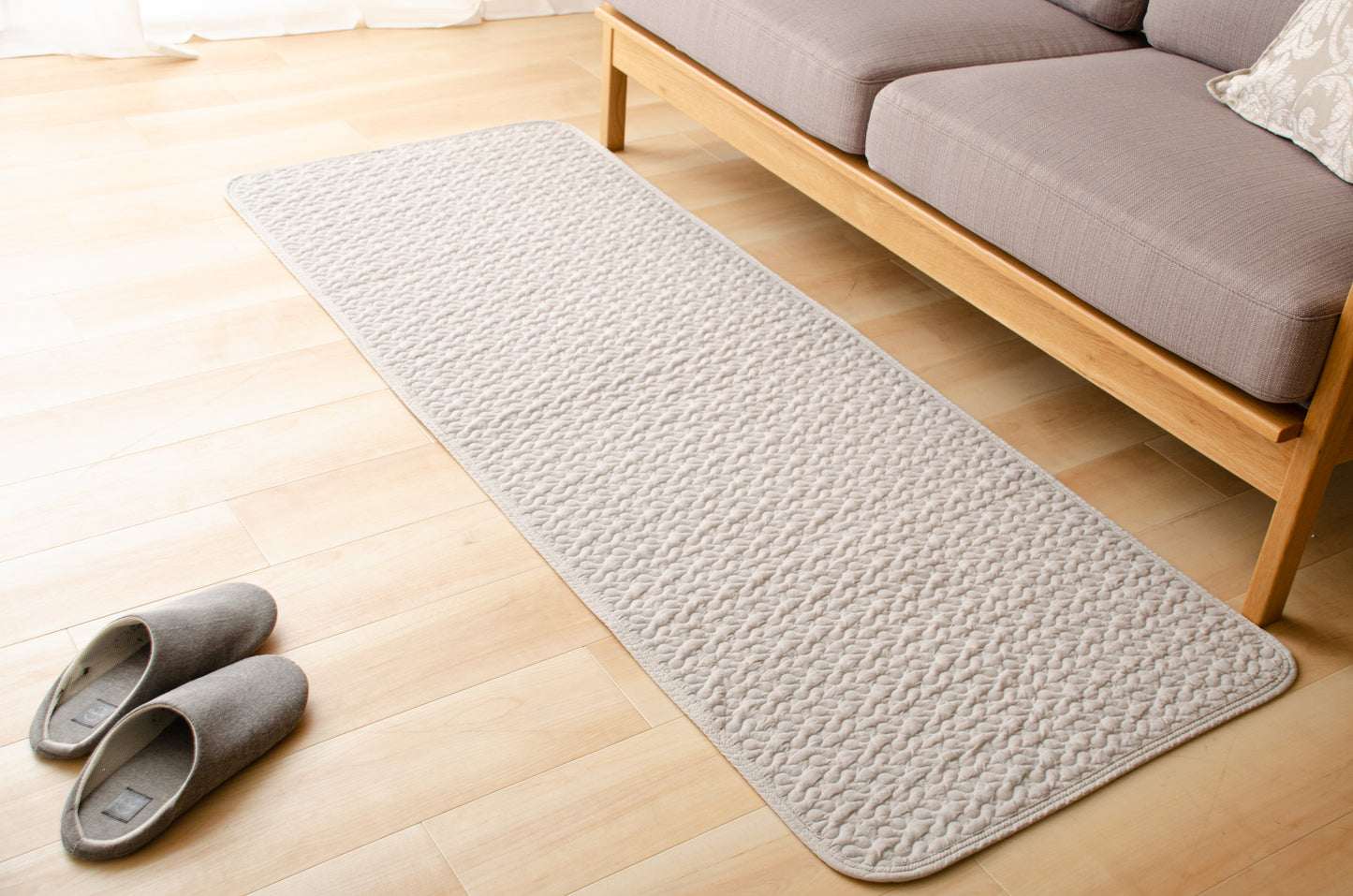 綿100%生地 イブルマット イブルソファパッド ソファカバー 65x170cm 洗える イブル 送料無料 ベビーマット