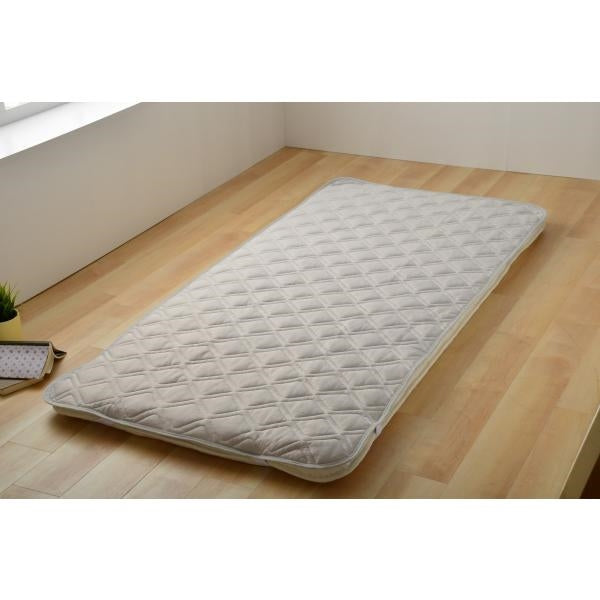 MITAS Q-MAX 0.505 接触冷感&裏面メッシュ ひんやり敷パッド ダブルサイズ 140x200cm 洗える抗菌防臭わた使用 熱帯夜対策