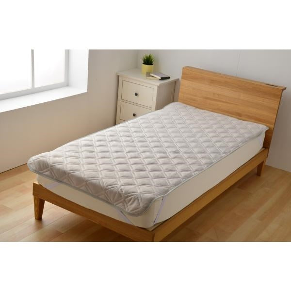 MITAS 抗菌防臭わた使用 最強冷感敷きパッド シングルサイズ 接触冷感&裏面メッシュ ひんやり敷パッド 100x200cm