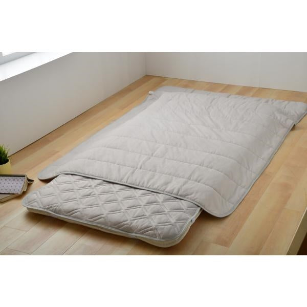 MITAS Q-MAX 0.505 接触冷感&やわらかパイル リバーシブルケット ダブルサイズ 180x200cm 洗える抗菌防臭わた使用 熱帯夜対策