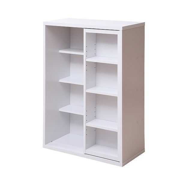 スライド本棚 ロータイプ 6BOX 幅 60 高さ 90 コミック 収納 本棚 スライド式 書棚 スライドラック スライド収納 可動棚 奥行 29 本棚 スライド 木製 奥深