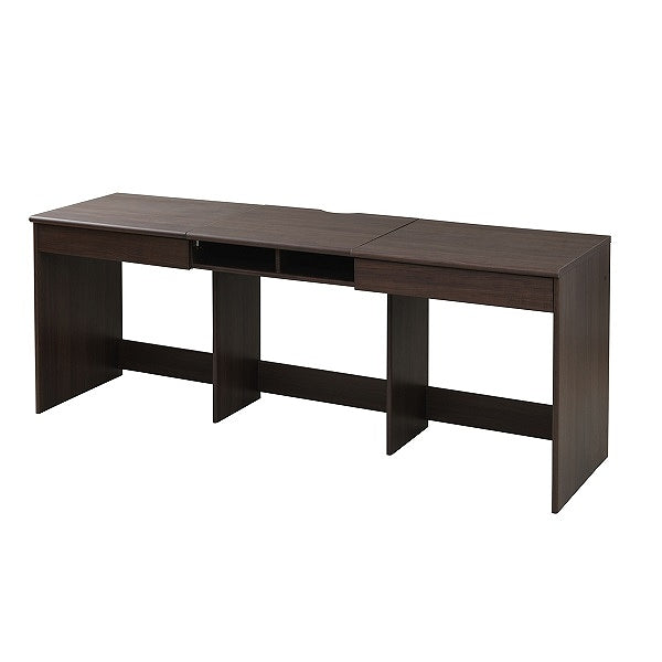 オフィスデスク 同価格で選べる4サイズ ワイドデスク 180 190 200 210 cm 奥行 50 配線収納 ワークデスク 木製 パソコンデスク システムデスク オフィス家具