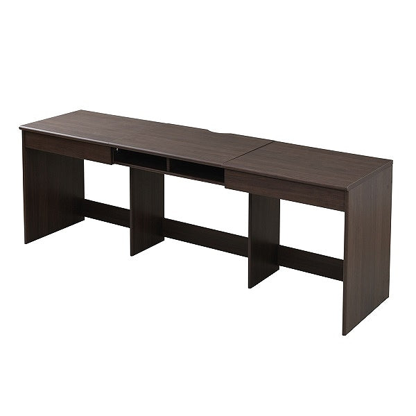 オフィスデスク 同価格で選べる4サイズ ワイドデスク 180 190 200 210 cm 奥行 50 配線収納 ワークデスク 木製 パソコンデスク システムデスク オフィス家具