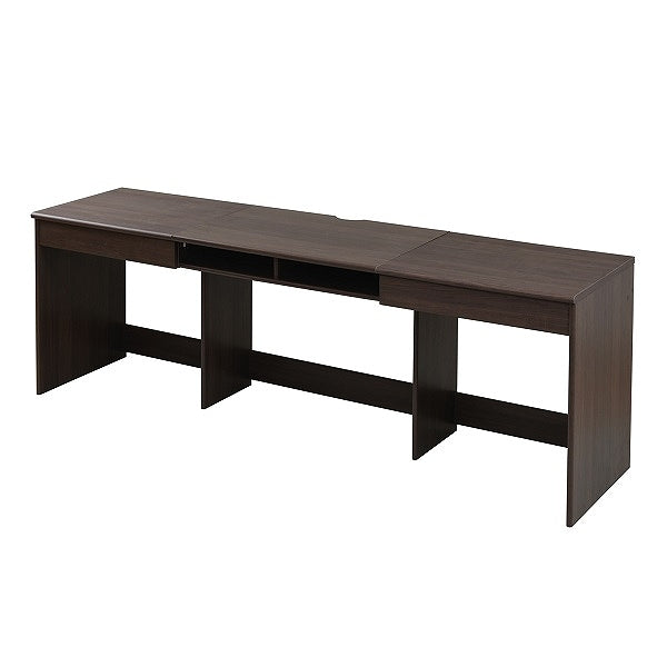 オフィスデスク 同価格で選べる4サイズ ワイドデスク 180 190 200 210 cm 奥行 50 配線収納 ワークデスク 木製 パソコンデスク システムデスク オフィス家具