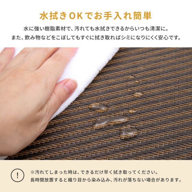 水拭きできる い草風 置き畳 綾模様 約65×65×2.5cm 1枚 半畳 縁なし フロア畳 ユニット畳 PP 滑り止め付き いぐさ　たたみ