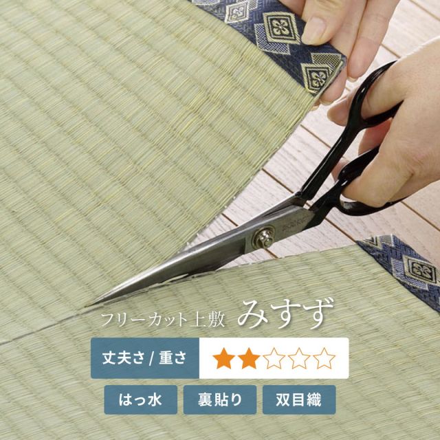 スーパSALE10倍＆4時間限定10％OFF 自分で切れる い草 上敷き みすず 団地間 10帖 10畳 フリーカット はっ水 防カビ 消臭 裏貼り 畳の保護 いぐさ　たたみ