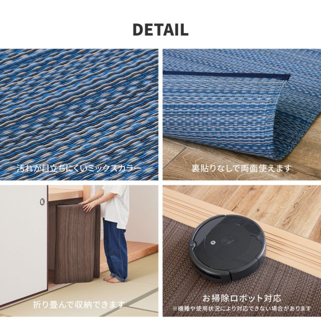 スーパSALE10倍＆4時間限定10％OFF 洗える い草風 カーペット ライアン 江戸間 1帖 1畳 PP ラグ ビニール風 上敷 ござ 畳の保護 いぐさ　たたみ