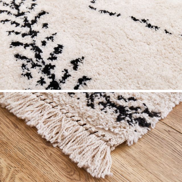 スーパSALE10倍＆4時間限定10％OFF ウィルトンラグ BOHO 約200×250cm ベニワレン風 モロッコ風 モロッカンラグ ふかふか シャギー ベルギー製 いぐさ　たたみ