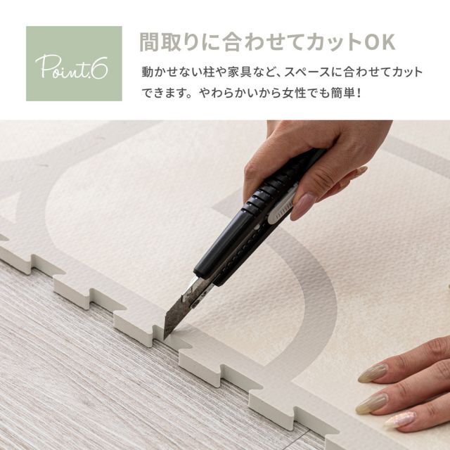 スーパSALE10倍＆4時間限定10％OFF おしゃれなレトロデザイン ジョイントマット キュロス 約60×60cm 大判 9枚入り 水洗いOK サイドパーツ付き ホットカーペット対応 床暖房対応 防音対策 いぐさ　たたみ