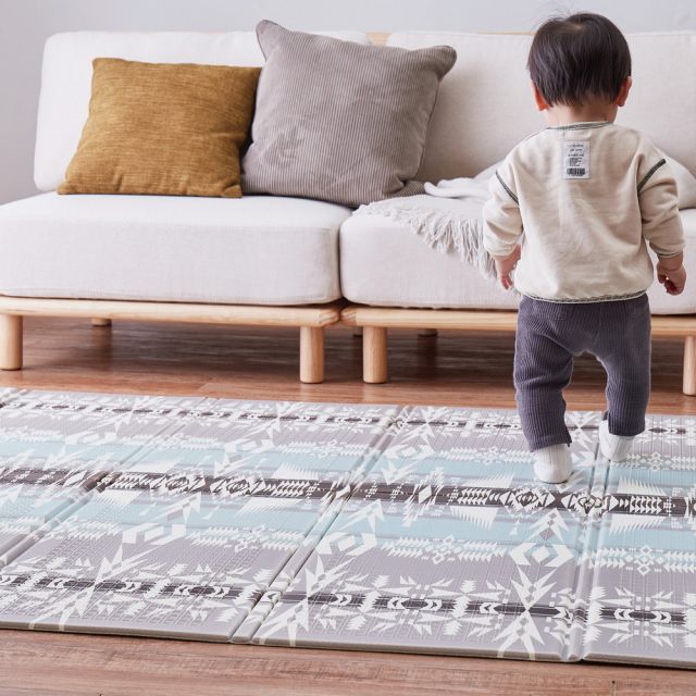 スーパSALE10倍＆4時間限定10％OFF 折りたたみ アウトドアマット エクスキリム 約118×176cm コンパクト収納 水拭きOK 撥水 両面 リバーシブル いぐさ　たたみ
