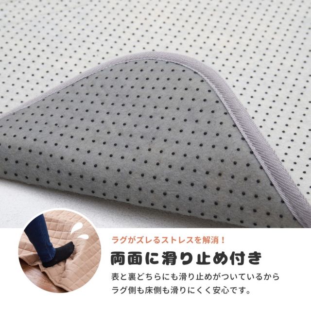 スーパSALE10倍＆4時間限定10％OFF アンダーラグ 約170×170cm 両面 滑り止め付き ウレタン入り 防音 防ダニ 抗菌防臭 いぐさ　たたみ