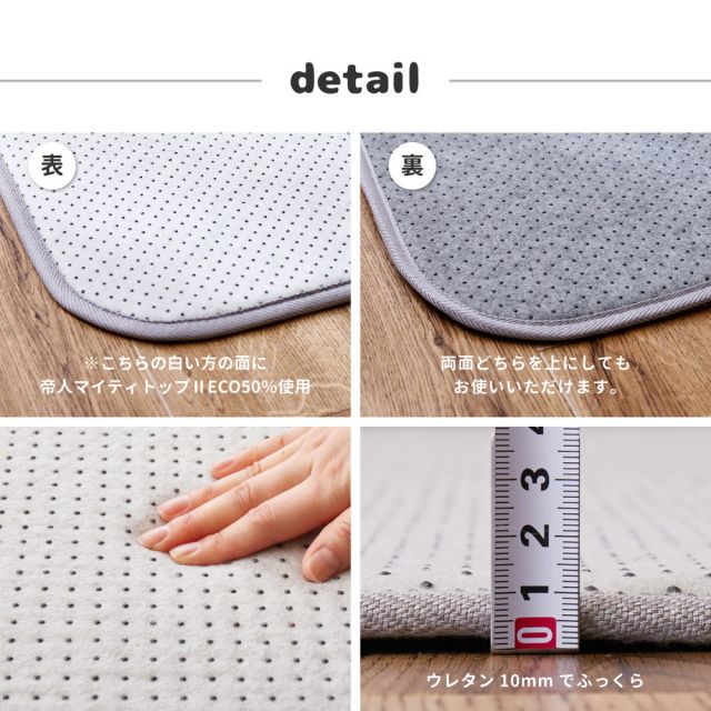 スーパSALE10倍＆4時間限定10％OFF アンダーラグ 約170×170cm 両面 滑り止め付き ウレタン入り 防音 防ダニ 抗菌防臭 いぐさ　たたみ