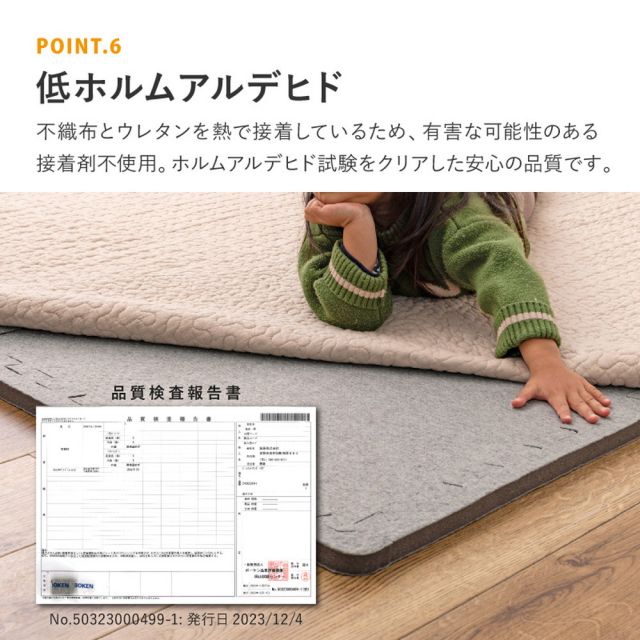 4枚セットジョイントアンダーラグ 厚み増し太郎 アツマシ 約61×61cm ラグの下に敷くマット ジョイントマット ジョイント式 下敷き 防音 滑り止め ふかふか 厚手 低反発 いぐさ　たたみ