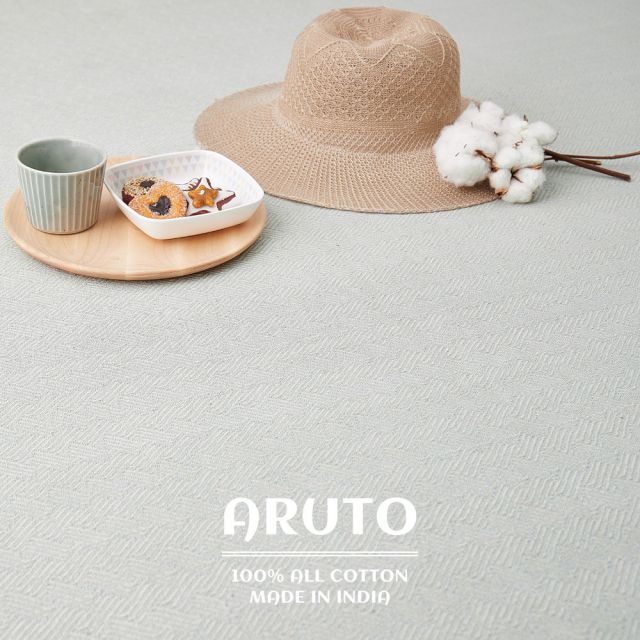 スーパSALE10倍＆4時間限定10％OFF インド綿ラグ アルト 約90×185cm 洗濯機で洗える ボンディング ラグマット 滑り止め付き いぐさ　たたみ