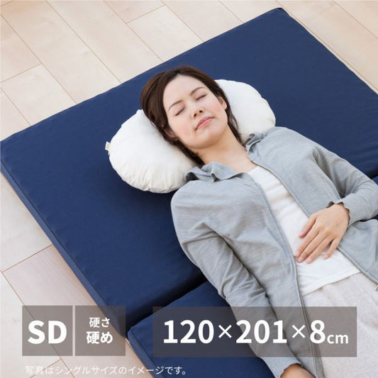 スーパSALE10倍＆4時間限定10％OFF 点で支えるマットレス 約120×201×8cm セミダブル SD 3つ折り ウレタン 硬め