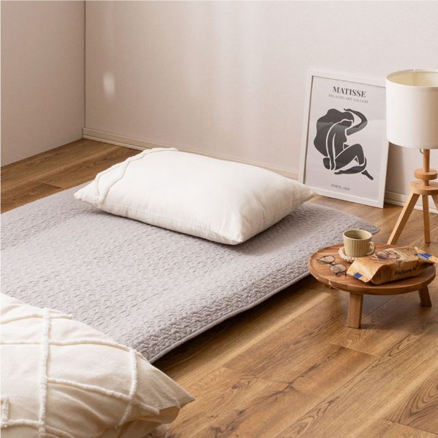 スーパSALE10倍＆4時間限定10％OFF 敷きパッド デコール 約100×205cm シングル S 敷きパット 敷パッド イブル キルティング 滑り止め付き ゴムなし いぐさ　たたみ